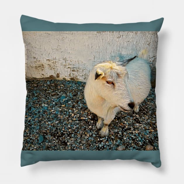 Goat No.2B Pillow by MaryLinH