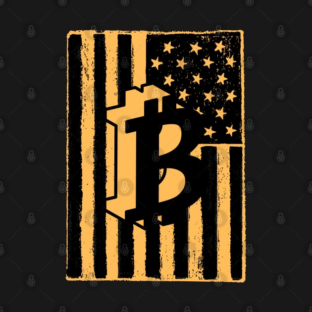 Bitcoin American Flag by RedSparkle 