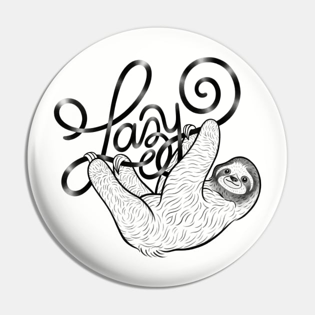 Lazy Sloth Pin by LEvans