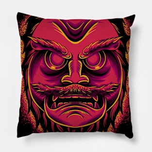 Japanese Oni Mask Pillow