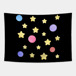 Outer Space Planets and Stars Tapestry