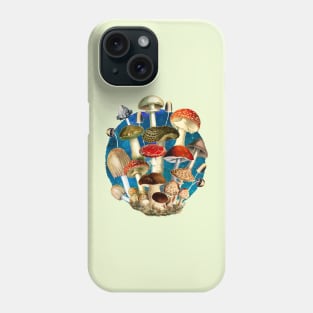 Mushroom night forest, mushroom art, mycology, cottage core aesthetic design over a Phone Case