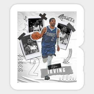 Kyrie Irving Nets Jersey - Black Sticker for Sale by djstagge