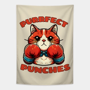 Kickboxing cat Tapestry