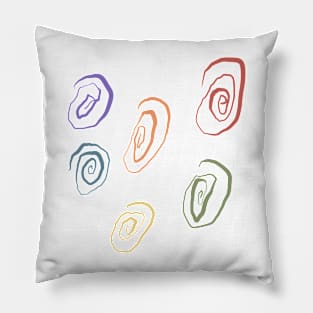 Rainbow spirals Pillow