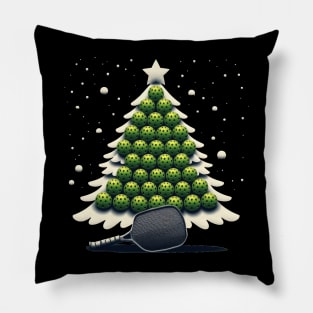 Pickleball Christmas Tree Xmas Pillow