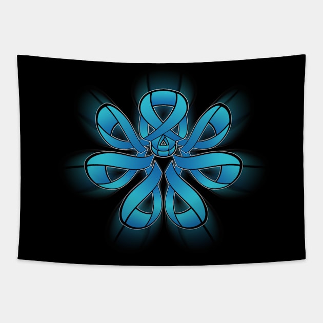 Lymphedema Ribbon HYDRA Symbol Tapestry by Veraukoion