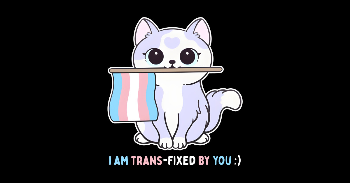 I am trans-fixed by you - Transexual - Sticker | TeePublic