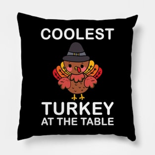 Thanksgiving cousin crew with cool turkey for family holiday Pillow