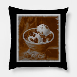AI generated Chocolate Ice cream with beetles Pillow