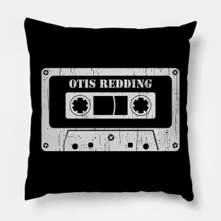 Otis Redding - Vintage Cassette White Pillow