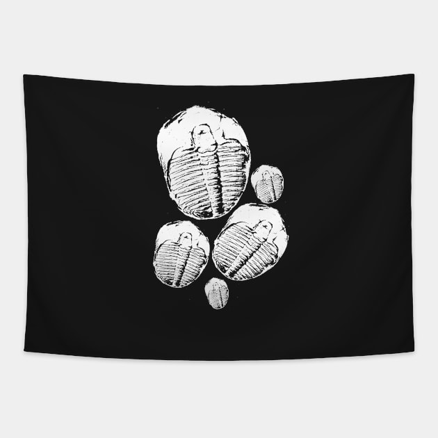 Trilobite tshirt and fun paleontology gift idea Tapestry by Diggertees4u