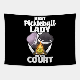 Best Pickleball Lady Paddle Pickleballer Lucky Pickleball Tapestry