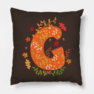 G Autumn Monogram Pillow