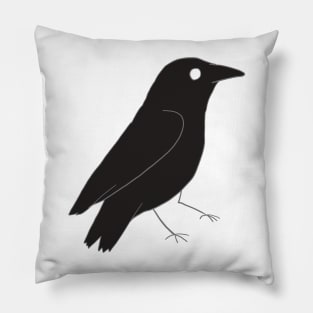 crow drawing Pillow