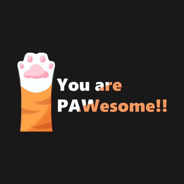 PAWsome Orange Cat Paw by ArtsyStormy