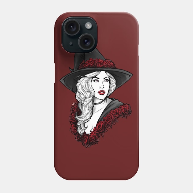 Rose Witch (Color) Phone Case by Art of Ariel Burgess