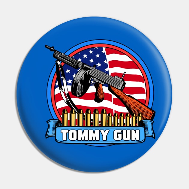 THOMPSON SUBMACHINE GUN Pin by theanomalius_merch