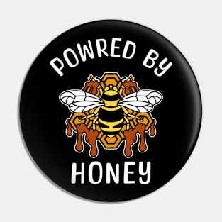 Powred By Honey Cute Kwaii Funny Bee Pin