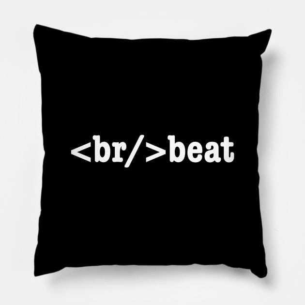 breakbeat HTML Code Pillow by tinybiscuits