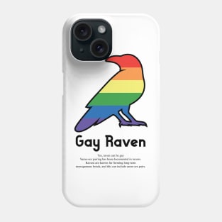 Gay Raven G8b - Can animals be gay series - meme gift t-shirt Phone Case