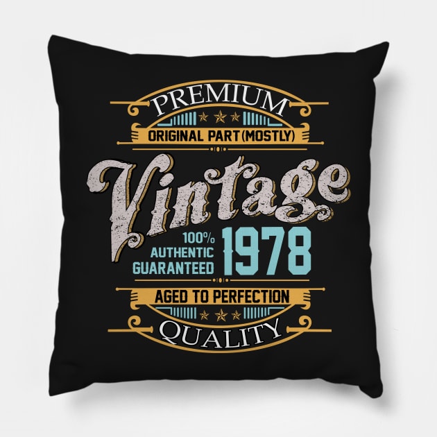 Premium Quality original part (mostly) vintage 1978 Pillow by TEEPHILIC