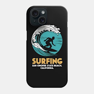 Surfing San Onofre State Beach California | Surfing Lovers Gifts Phone Case