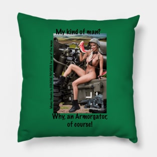 Armorgator Babe 6 - Transparent Background Pillow