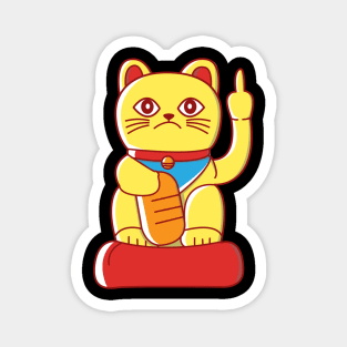 Middle Finger Mis-Fortune Cat Magnet