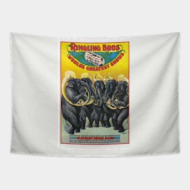 Ringling Brothers USA 1899 Vintage Poster Tapestry by vintagetreasure