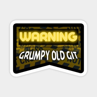 Warning,Grumpy Old Git Design Magnet