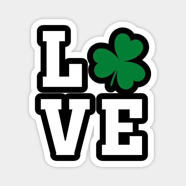 Love one Irish Shamrock - Tshirt Magnet by gastaocared