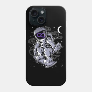 Astronaut Skate Polygon Matic Coin To The Moon Crypto Token Cryptocurrency Blockchain Wallet Birthday Gift For Men Women Kids Phone Case