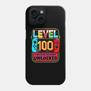 Level 100 Days of School Unlocked Game Controller Gamer Boys Phone Case