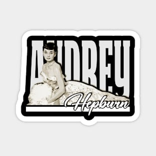 Hepburn's Enchanting Smile Audrey Hepburn Vintage Glam Tee Magnet