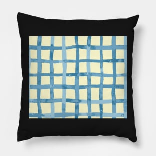 Blue plaid Pillow