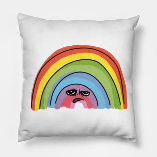 Rainbow But Tired Pillow