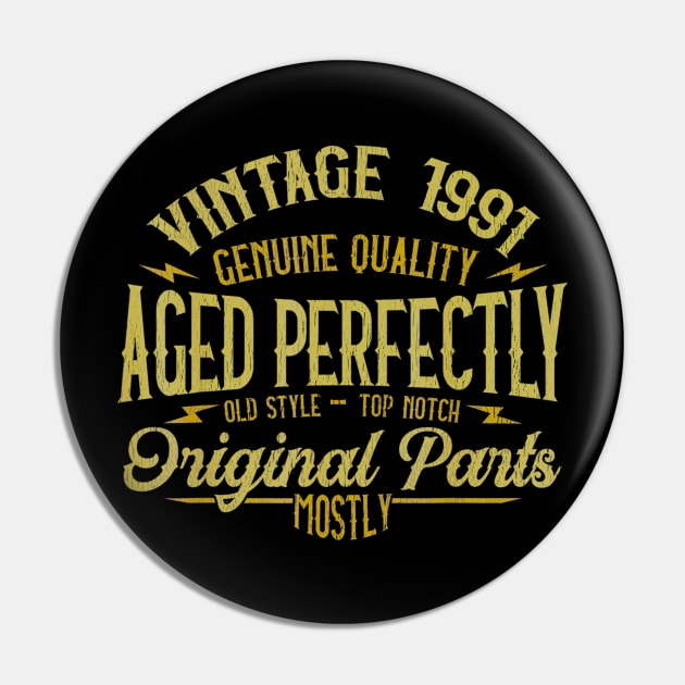 Vintage 1991 29th Birthday 29 Years Old Gift Pin by semprebummer7