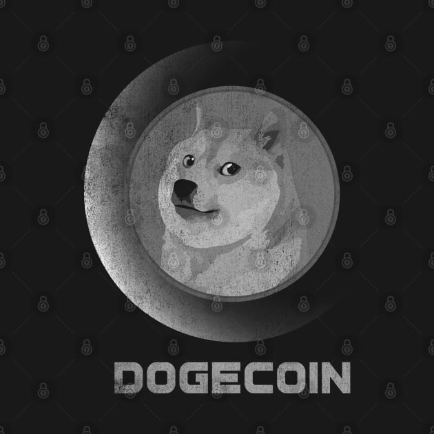 Vintage Dogecoin DOGE Coin To The Moon Crypto Token Cryptocurrency Blockchain Wallet Birthday Gift For Men Women Kids by Thingking About