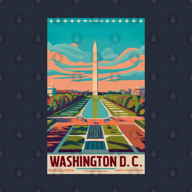 A Vintage Travel Art of Washington DC - US by goodoldvintage