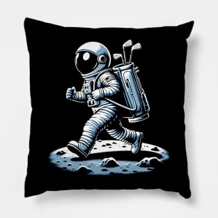 Golf Novelty Funny Astronaut Golfing Funny Golf Pillow