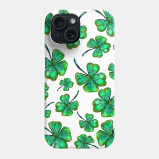 four leaf clovers pattern Phone Case