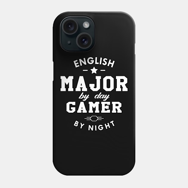 English Student and Gamer - English Major by day gamer by night Phone Case by KC Happy Shop