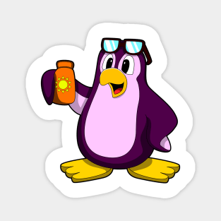 Penguin with Suncream & Sunglasses Magnet