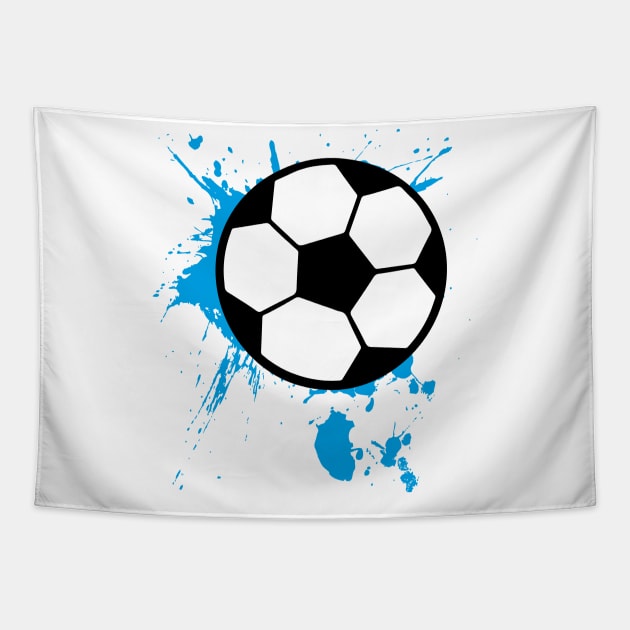 Soccer Splash Boy Blue Player Tapestry by Shirtbubble