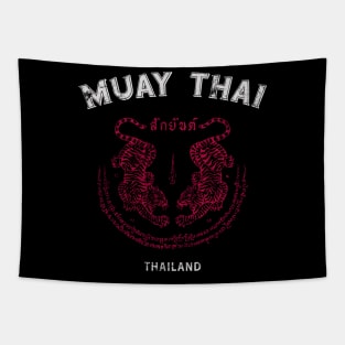 Muay Thai Tiger Sak Yant Tattoo Kickboxing Thailand Tapestry