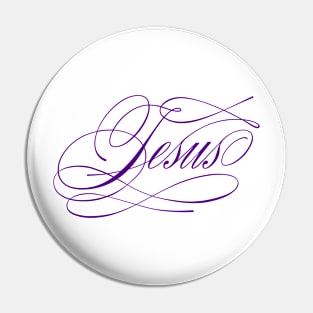 Jesus in Royal Indigo Pin