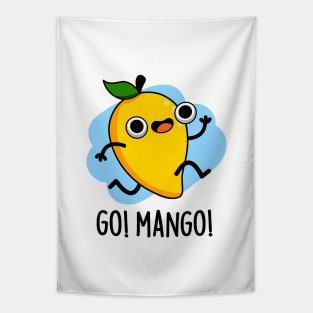 Go Man Go Cute Fruit Mango Pun Tapestry