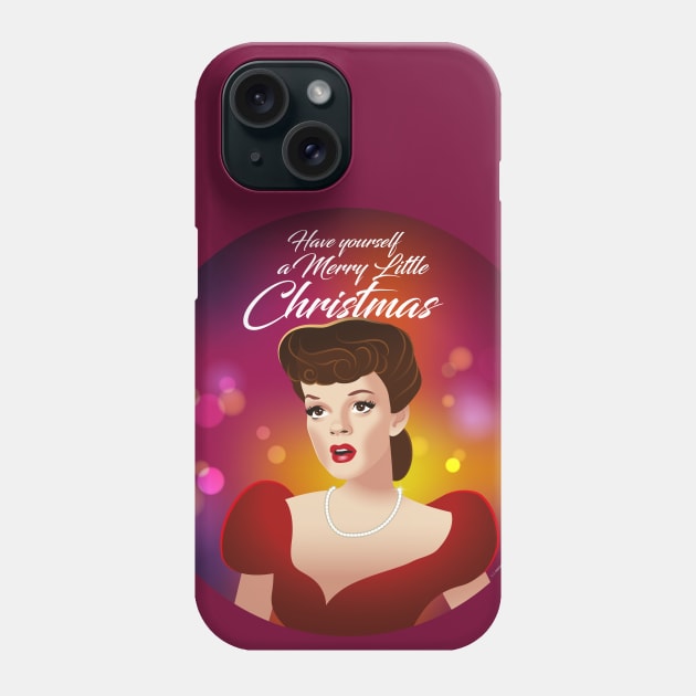 Merry little Christmas Phone Case by AlejandroMogolloArt