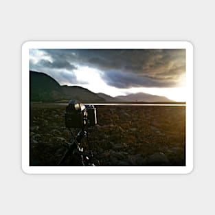 Camera in the Scottish Highland landscape Magnet